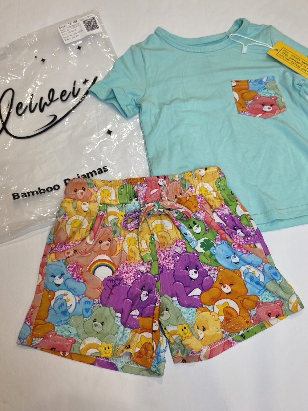 Weiwei Bamboo Care Bears Pajamas Size 12/18 Months NWT!